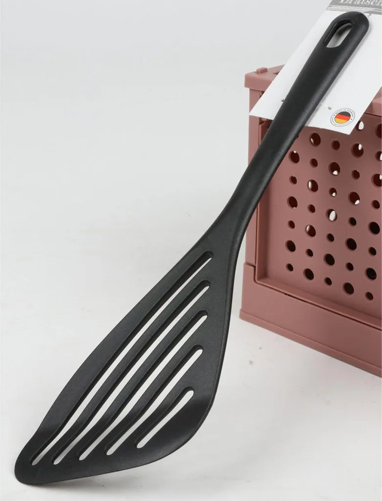Pelle à rôtir ajourée noire pack de 12 en nylon robuste haute qualité