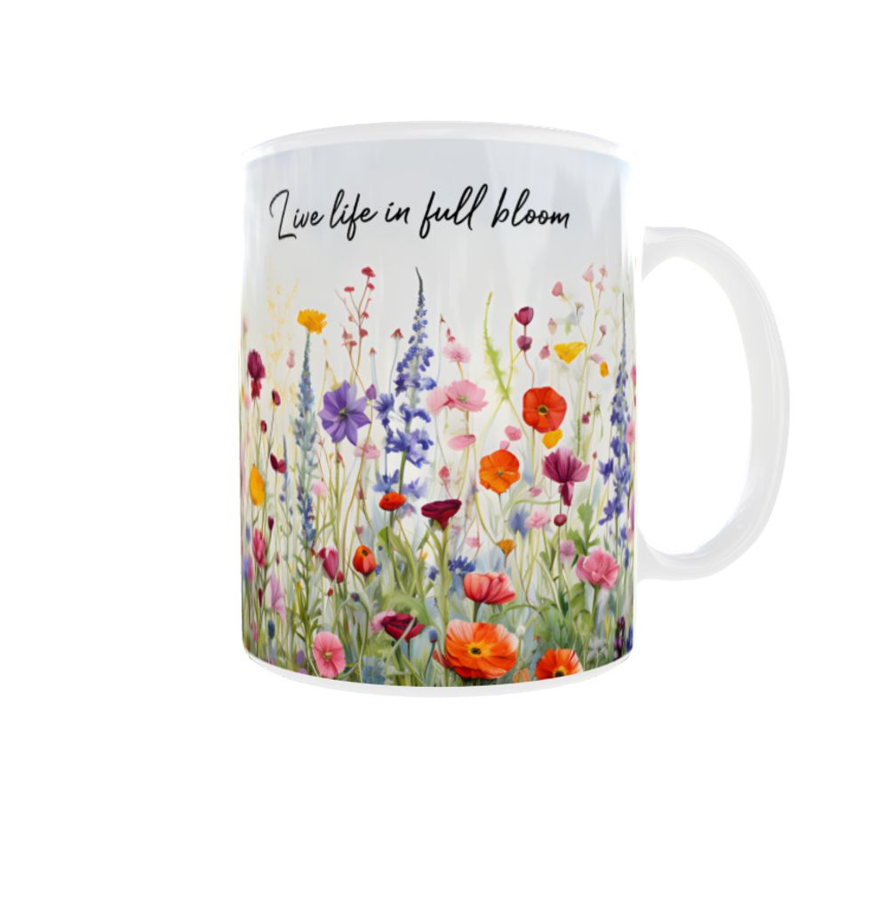 Becher 300ml Sammlung Blumen Pflanzen Wiese v1 Full Bloom
