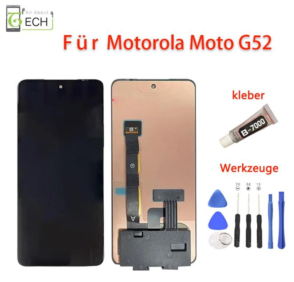 Für Motorola Moto G52 / G82 / G71S LCD Display Touchscreen Werkzeuge + Kleber