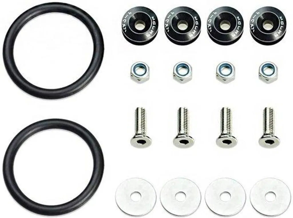 Kit Fixation Rapide pour Pare-chocs Noir - Idéal Tuning et Circuit