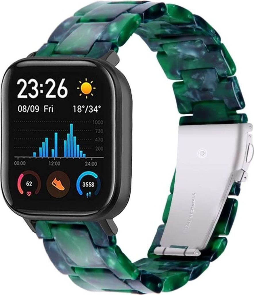 Strap-it Xiaomi Amazfit GTS Resinarmband (Grün)
