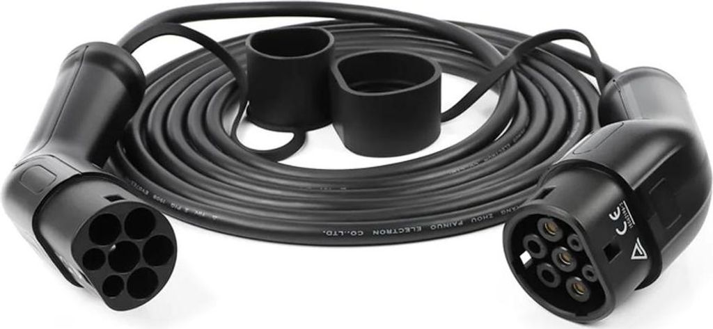 EV-Ladekabel - EEMF3215K, Typ 2 auf Typ 2 IEC 62196 - Mode 3 - 32A 1-phasig AC - 5 m - IP66 - 110–250 V -