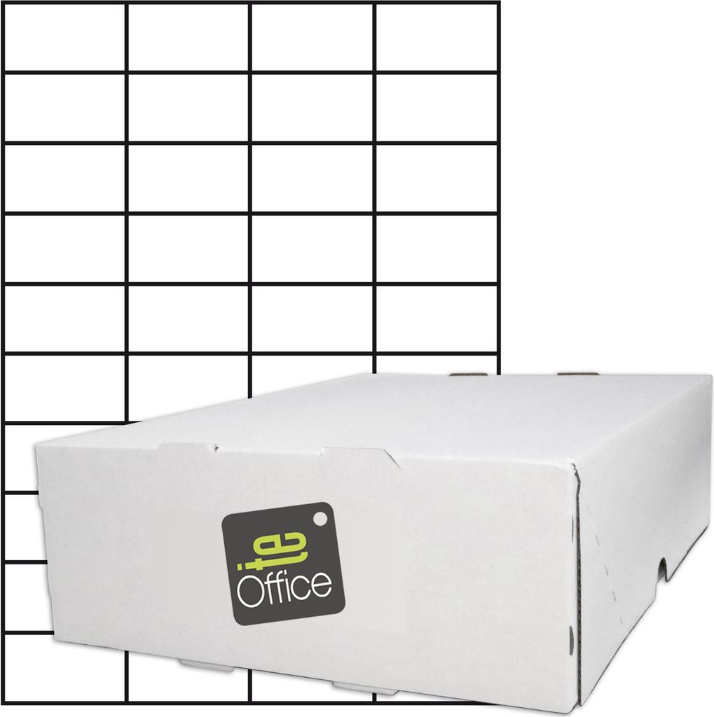 TE-Office 20000 Stück Haftetiketten Klebeetiketten Universal Aufkleber auf A4 Bogen weiß matt 52,5 x 29,7 mm Laser Inkjet