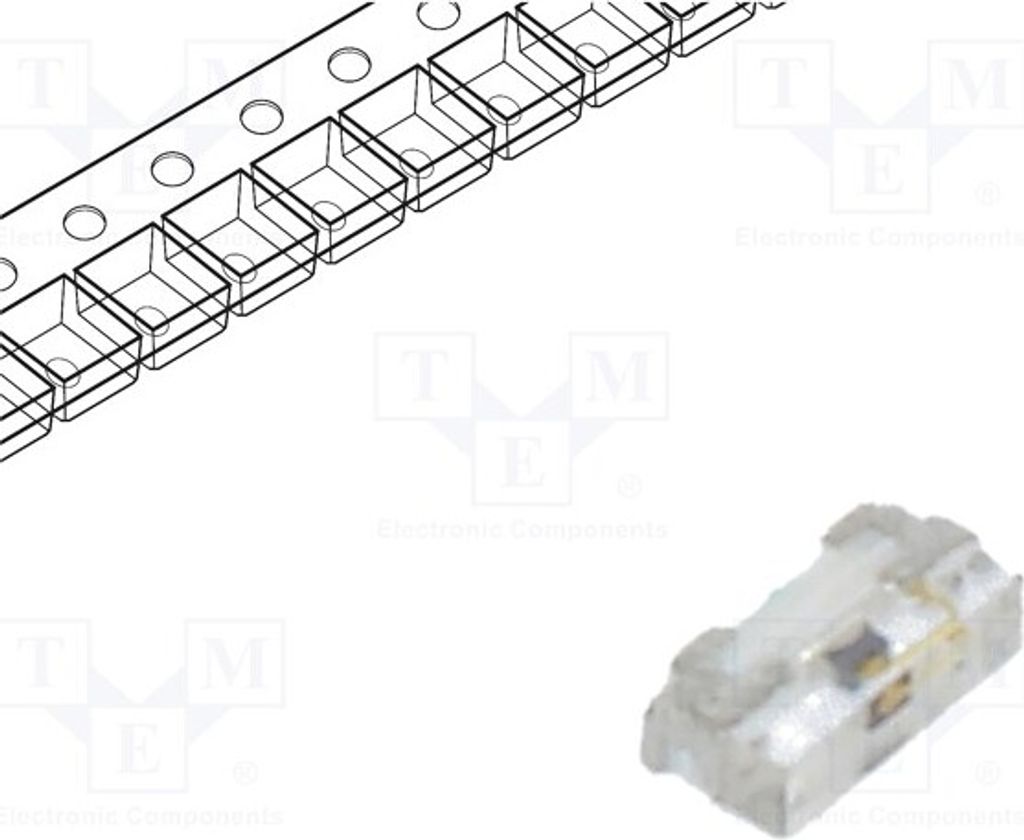 1x LED 140° 1x0,55x0,3mm beteinfarben SMD 28,5mcd 0402 20mA H-C230 LED-Dioden SMD