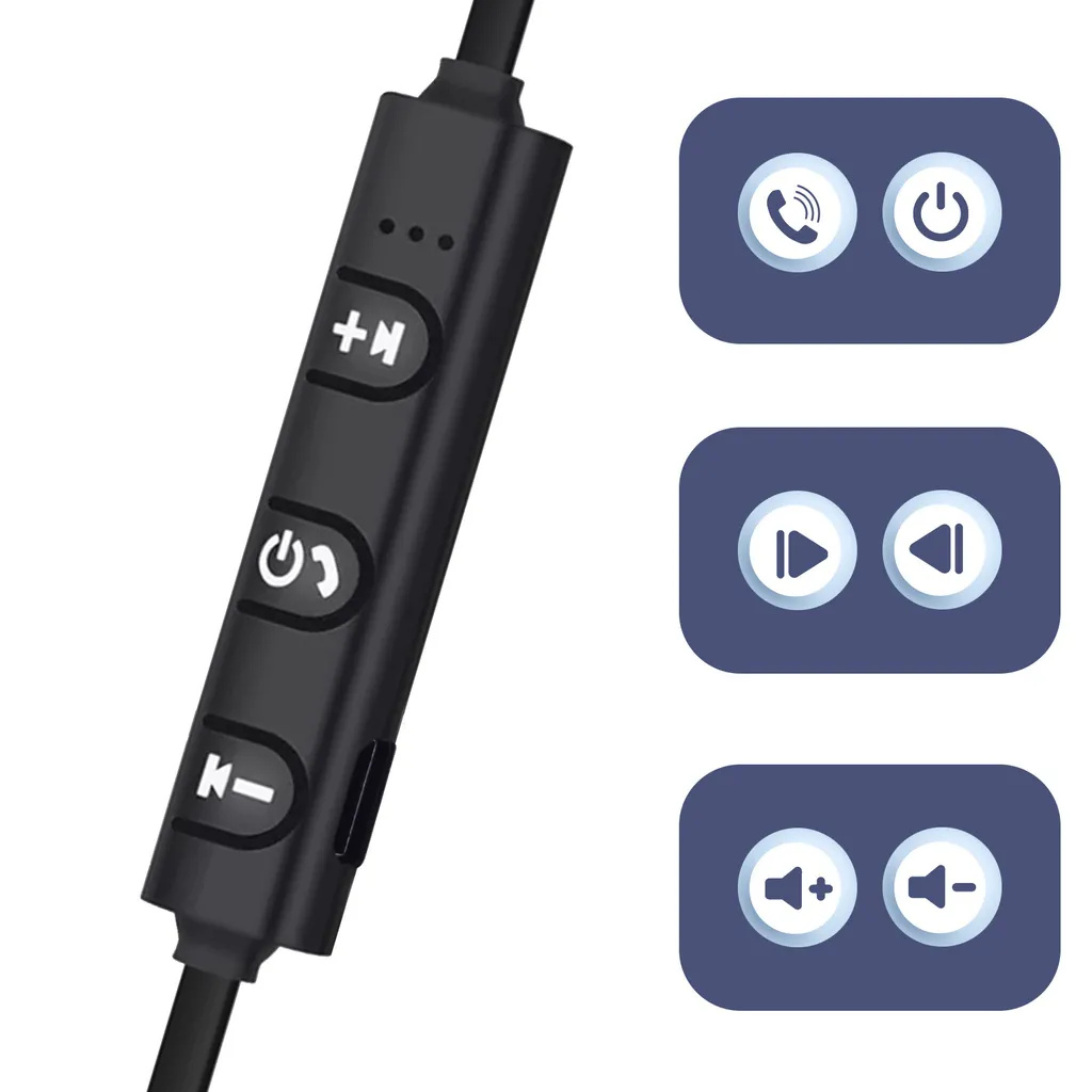 Auricolari Blu Bluetooth per Sport e Ufficio - Microfono Integrato - 3