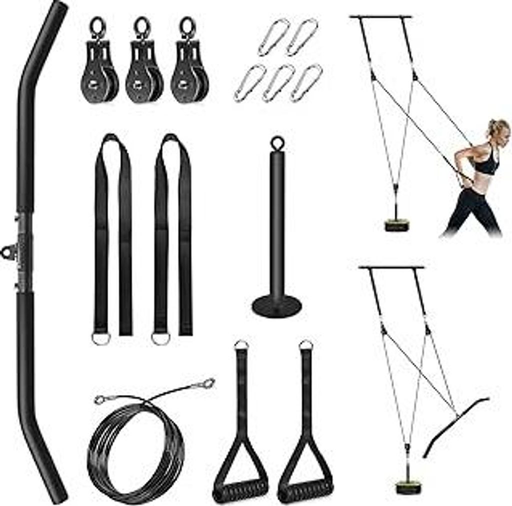 Kabelzug Fitness Kabel Latzug Fitness Bizeps Rücken Trainingsgerät DIY Kabelzug Pulley System Latzugmaschine Arm Krafttraining Home Gym Workout E...