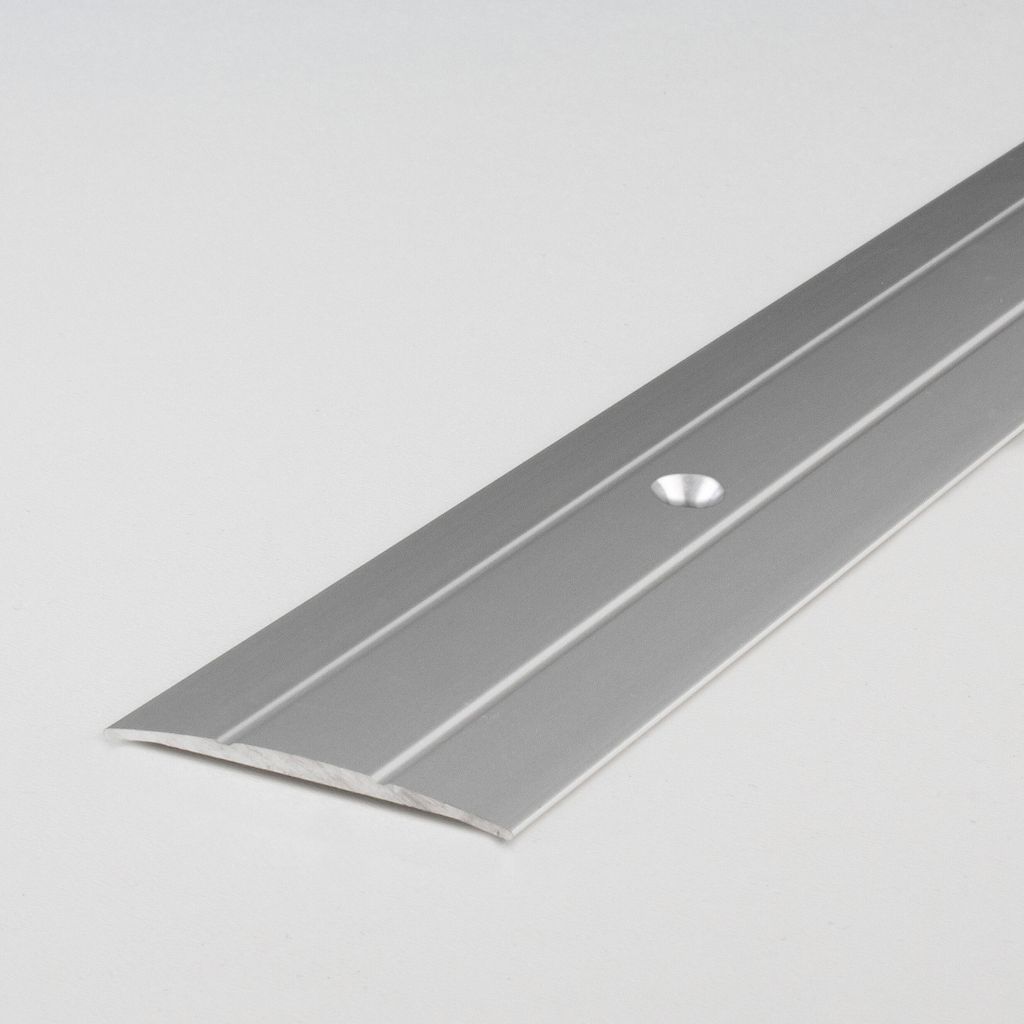 PROVISTON Übergangsprofil | 1.8 x 38 x 1000 mm | Übergangsschiene Übergangsleiste Bodenprofil Abdeckleiste Aluminium eloxiert Edelstahlfarbend G...