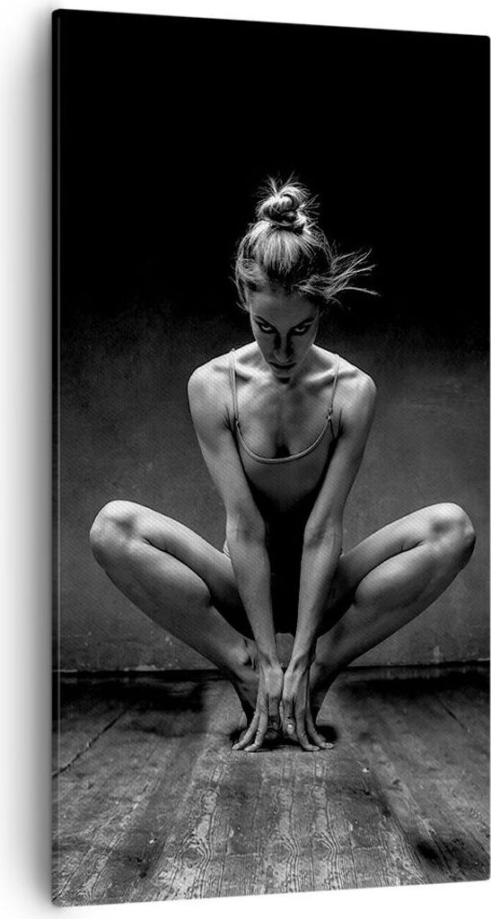 Bild auf Leinwand - Leinwandbild - Einteilig - Tänzerin Frau Ballerina - 55x100cm - Wand Bild - Wanddeko - Wandbilder - Leinwanddruck - Bilder - W...