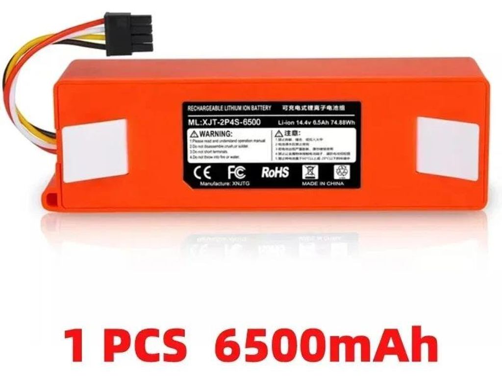 Xiaomi Roborock Saugroboter - Ersatzakku - Li-Ion 14,4 V 6500 mAh - kompatibel mit S5 S50 S51 S55 S5 Max S6 S60 S65 - 14,4 V 6500 mAh