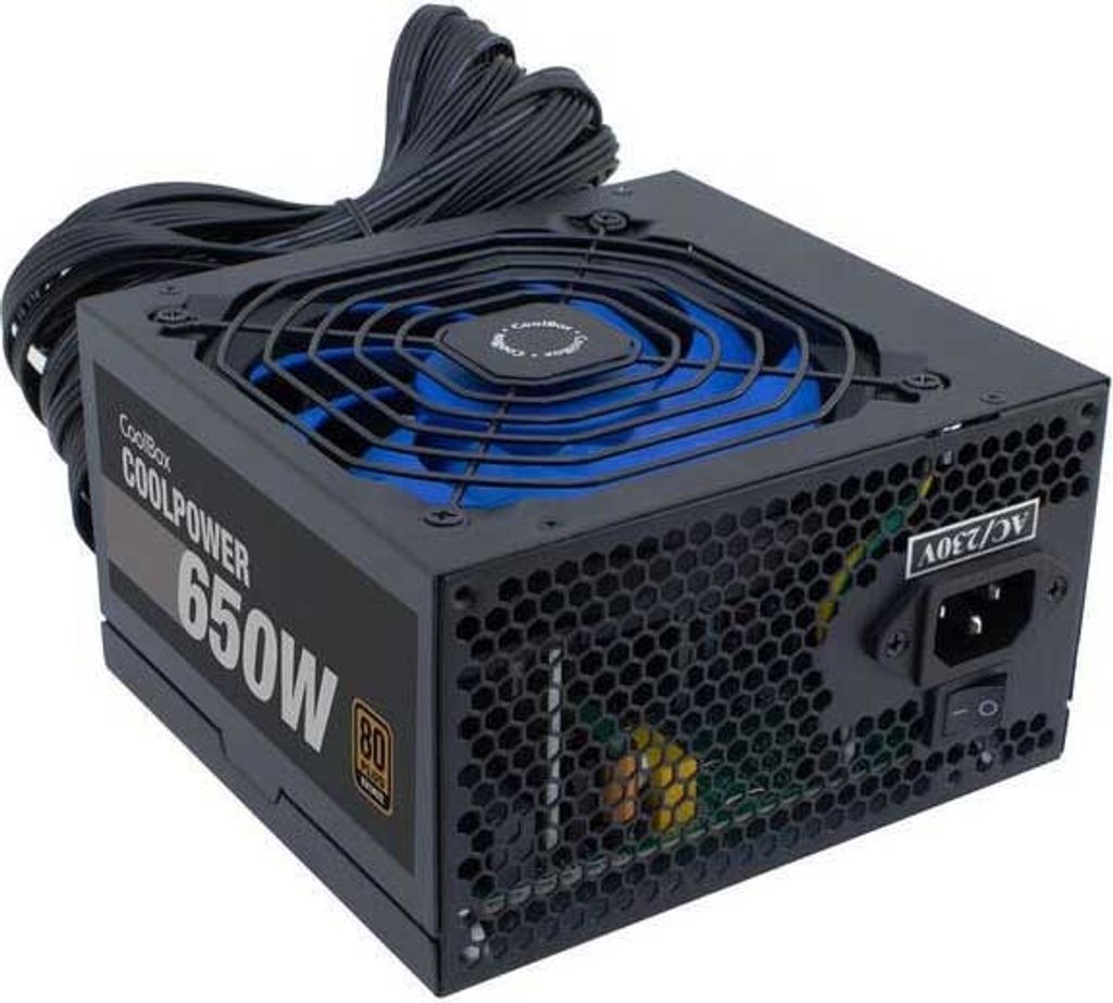 CoolBox CoolPower 650W, 650 W, 115 - 230 V, 50 Hz, 6 A, Aktiv, 190 W
