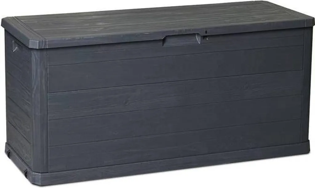Contenitore da Esterno Woody 280L - Box Grigio Effetto Legno Moderno