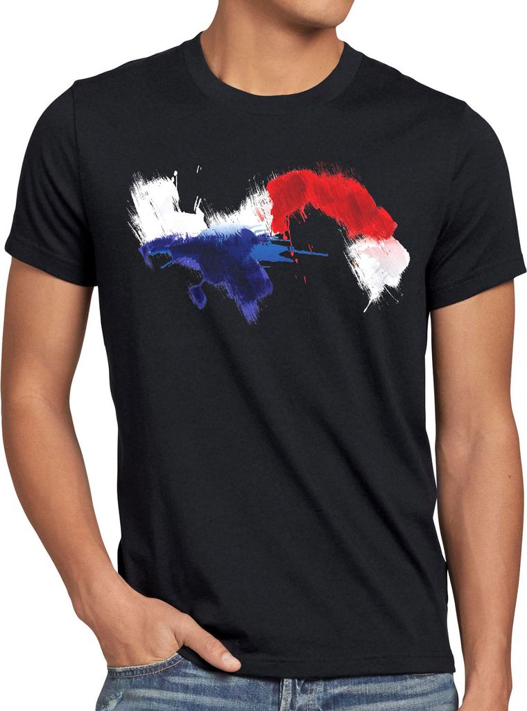 BaumwolleCloud Flagge Panama Herren T-Shirt Fußball Sport Kanal WM EM Fahne