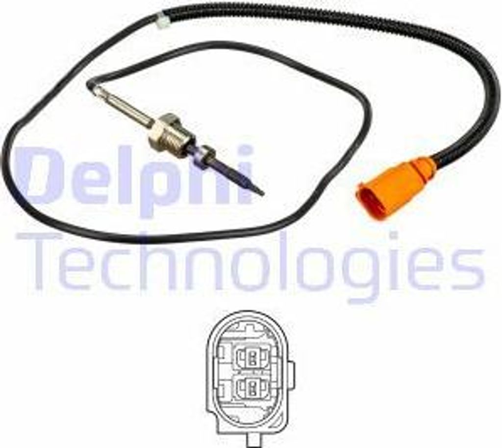 DELPHI TS30166 Abgastemperatursensor OE 03G906088AR kompatibel mit Multivan V, Transporter V