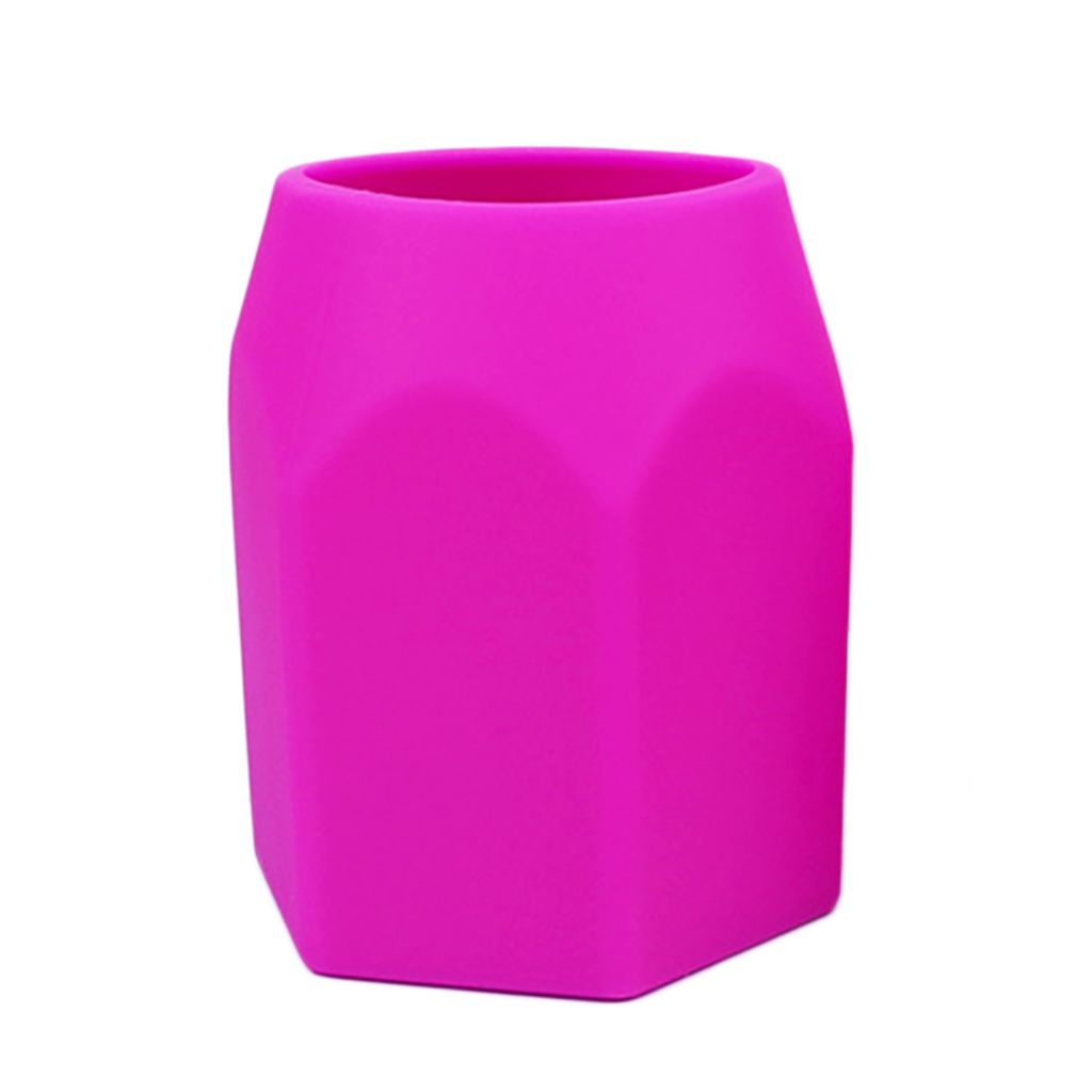 Desktop Soft Silicon Festkörperstifthalter Organizer Stationery Accessoire-Rosenrot