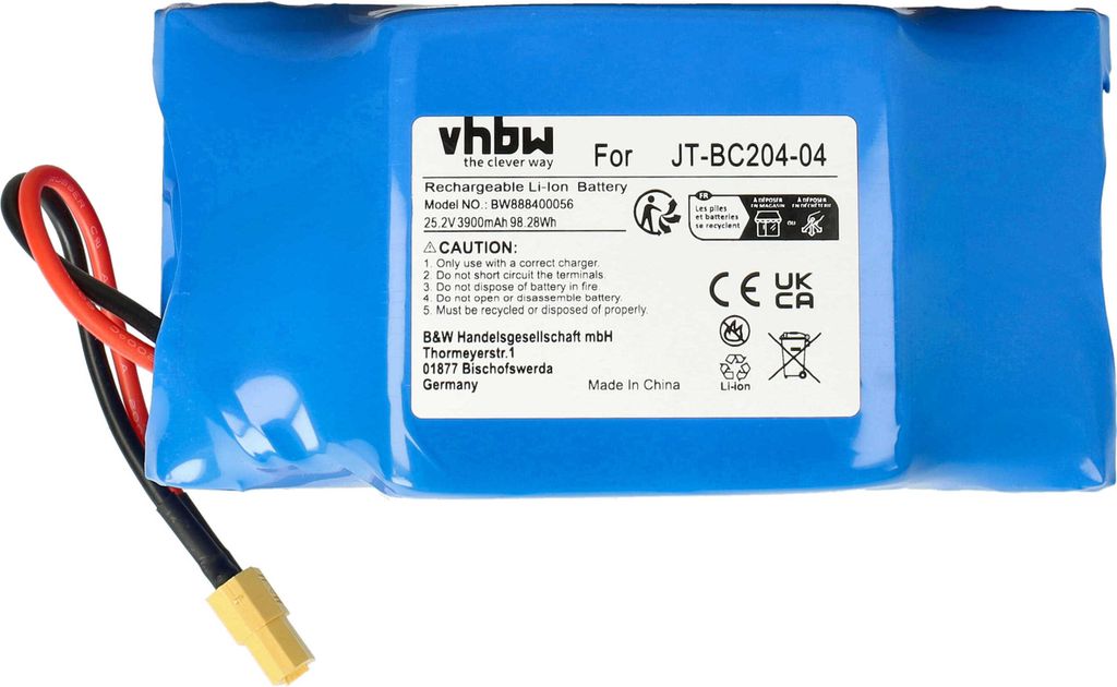 vhbw Akku kompatibel mit Jetech JT-BC204, Hoverboard 25.2 V Produktbild 1