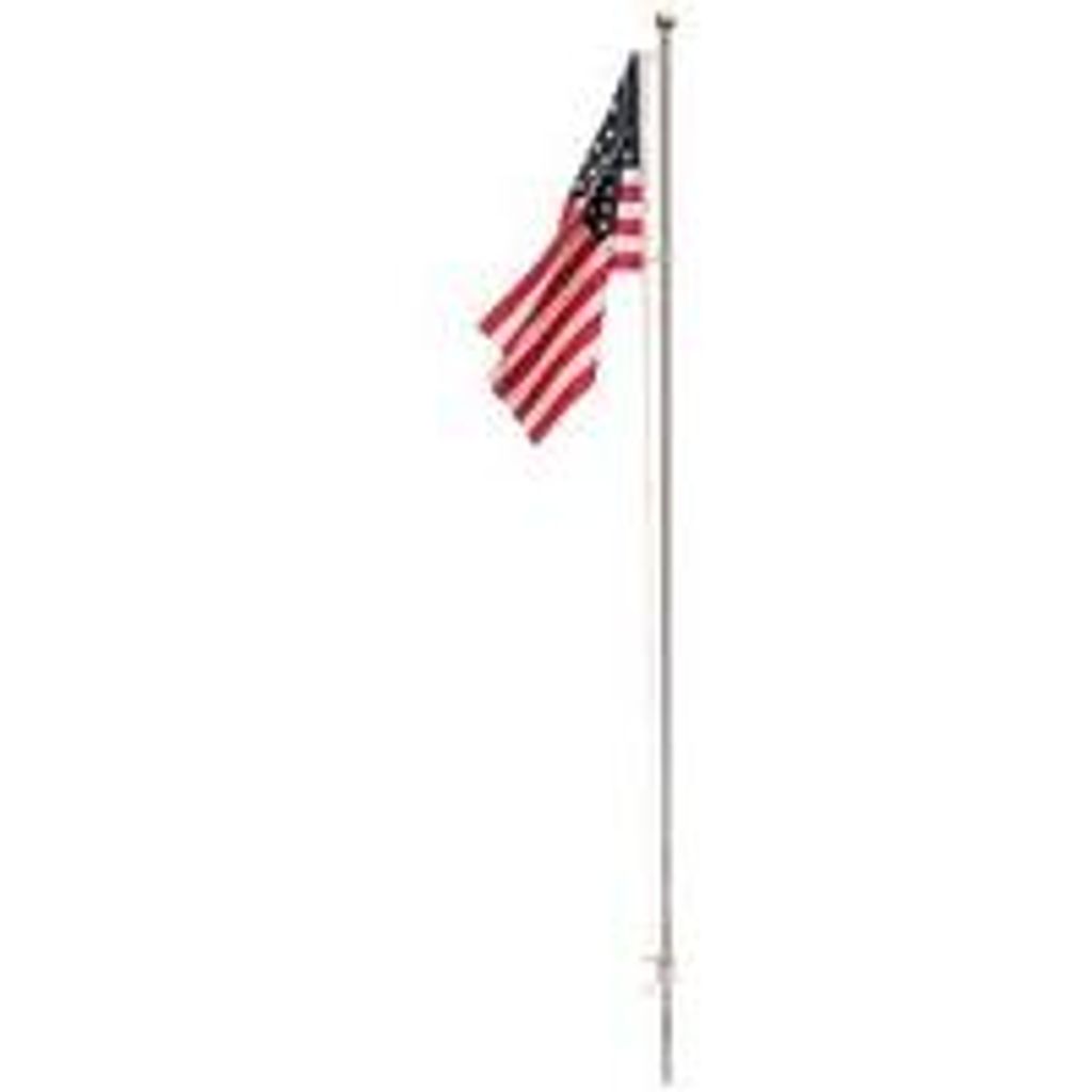 Patriotische Flaggenstange mit buntem Seil und Kreuzblumen-Design, 19 cm Länge