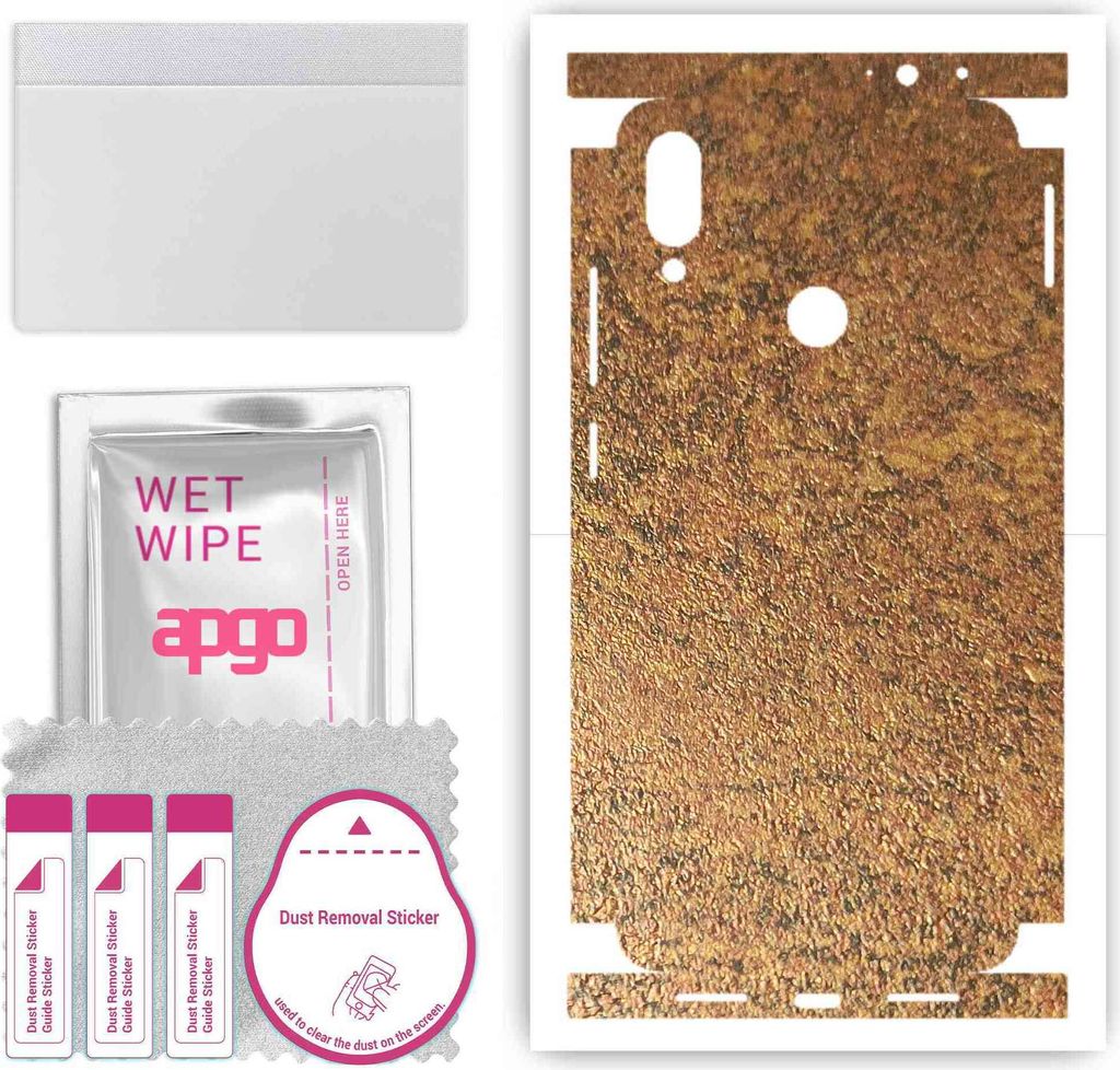 apgo Rückseite + Seiten Schutzfolie, Skin, kompatibel mit Xiaomi Redmi Note 7, Hinten Displayschutzfolie aus Vinylfolie, kratzfest, einfache Monta...
