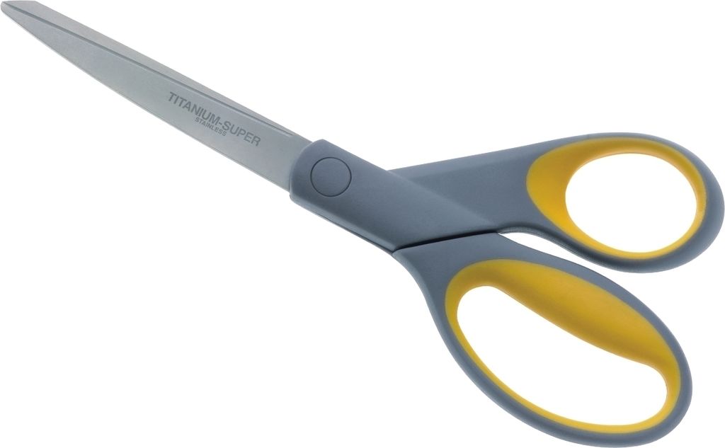 Schere TITANIUM Super 21cm gelb/grau Packung mit 6 Stück