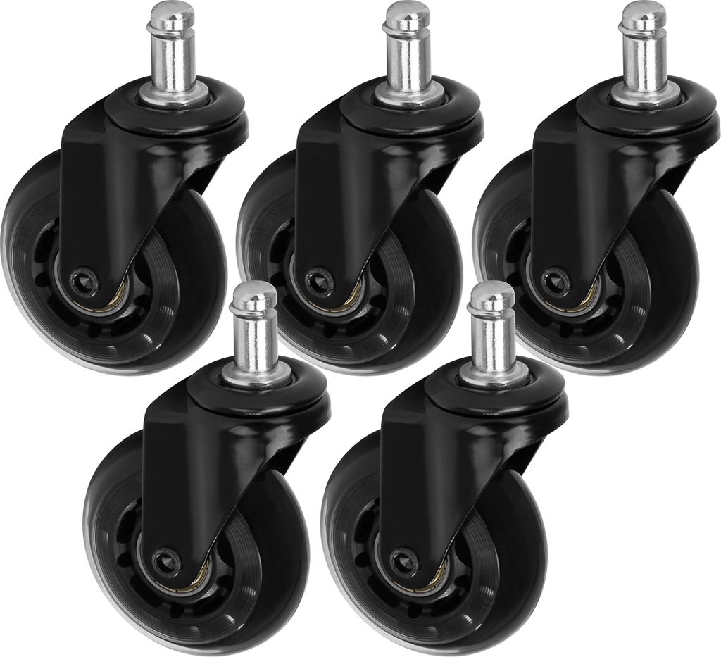 Roll Speed Hocker Rad schwarz geformt Satz von 5