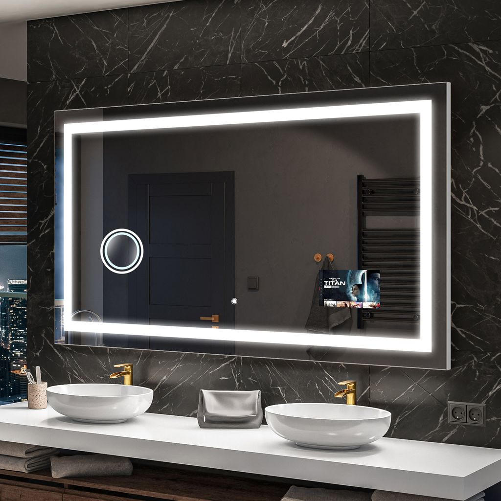 Artforma Badspiegel SMART 130x70 cm - mit LED Beleuchtung - Produktbild 