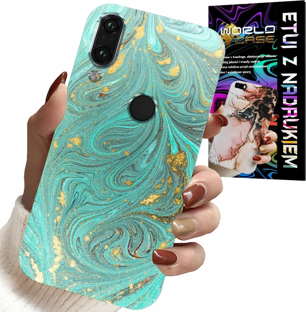 Cover Xiaomi Note 7 Effetto Marmo | Custodia Design in Vetro e TPU