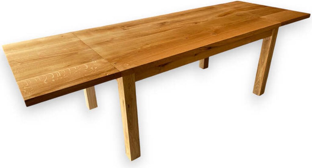 EXTEND Verlängerter massiver Eichentisch 190x100cm + Verlängerungen 40cm, Esstisch, Wohnzimmertisch, Küchentisch