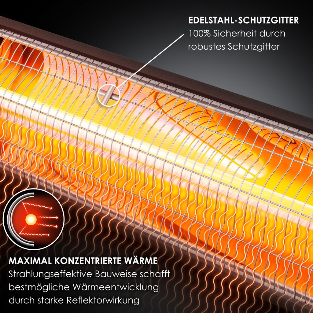 KESSER® Infrarotstrahler 2500 Watt Infrarot Heizstrahler Produktbild 4