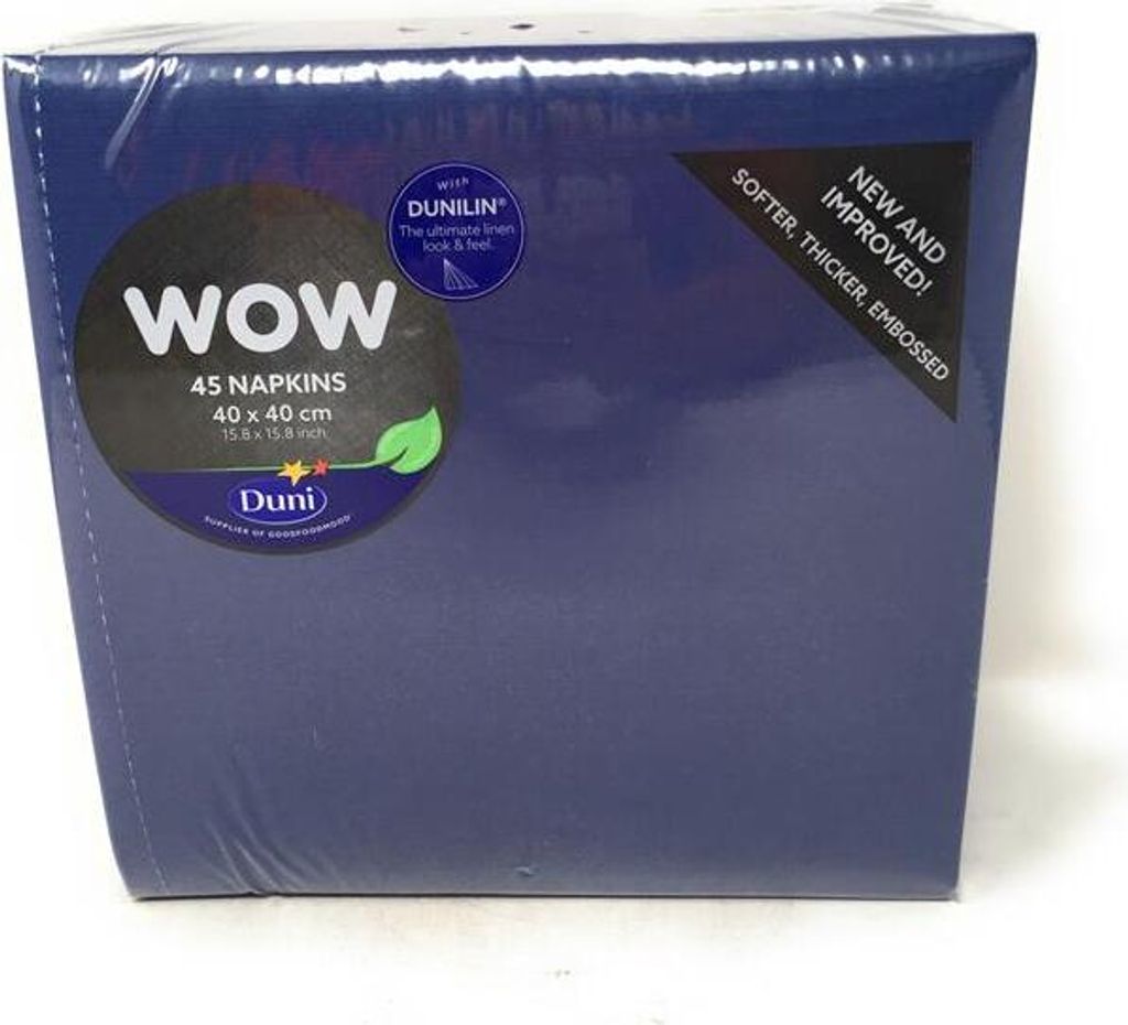 Dunilin Servietten 40x40 cm dunkelblau - Hochwertige Tischdekoration | Packung (45 Servietten)