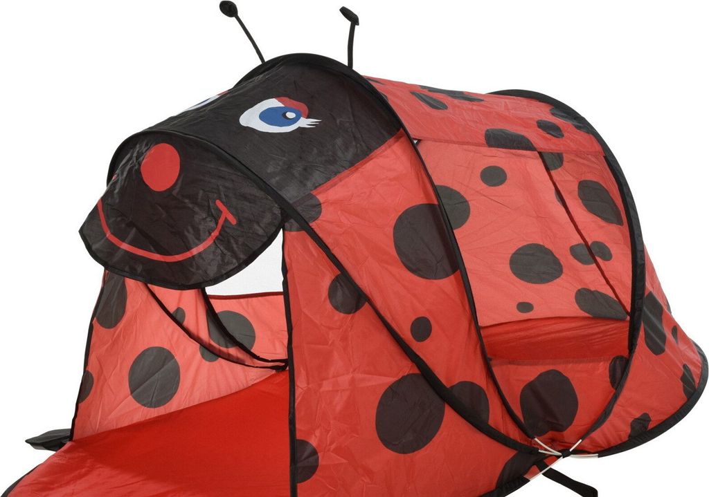 Kinder Pop-Up Strandmuschel Strandzelt Sichtschutz Zelt rot UV 50+