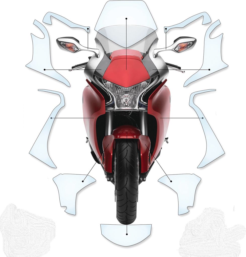Lackschutzfolie Steinschlagschutz passend für Honda VFR1200F 2014+