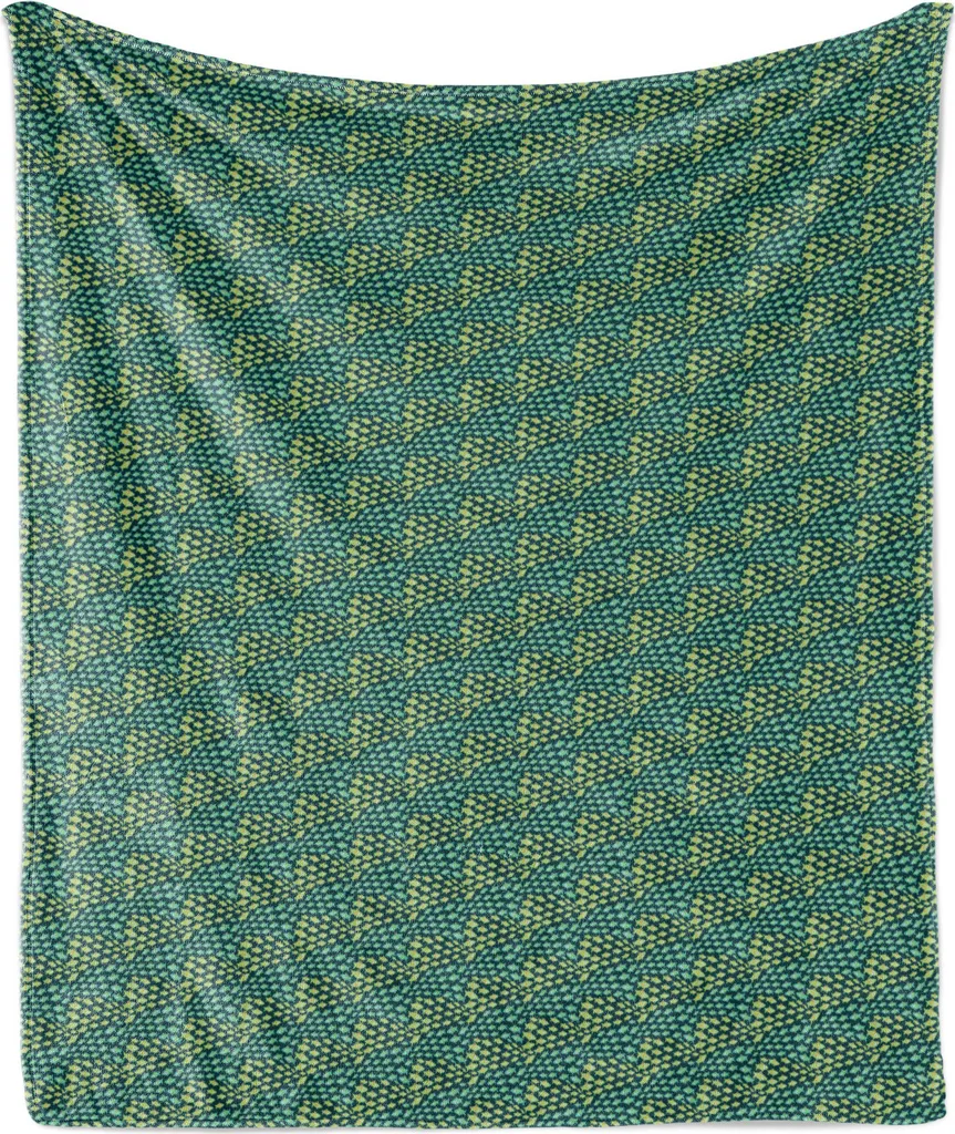 Copertina Morbida Abakuhaus per Bambini | Flanella Verde Shamrock