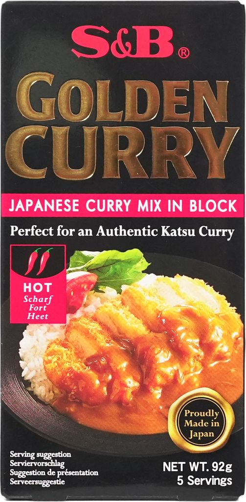 S&B Golden Curry Curry giapponese in panetto PICCANTE 92 g Immagine del prodotto 