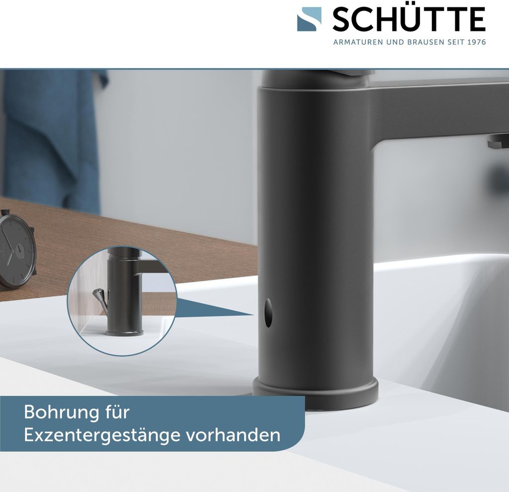 SCHÜTTE Waschtischarmatur ELEPHANT mit Ablaufgarnitur, Produktbild 4