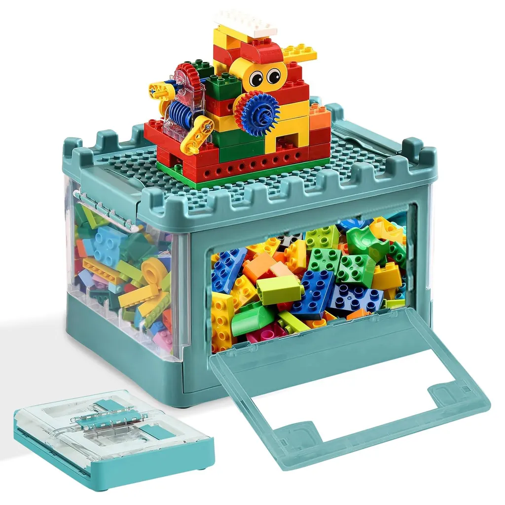 Caisse de rangement en plastique pliable à double porte pour vos Lego
