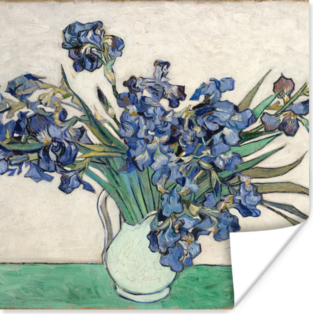 MuchoWow Poster Stilleben mit Schwertlilien - Vincent van Gogh 30x30 cm - Wandposter - Printing