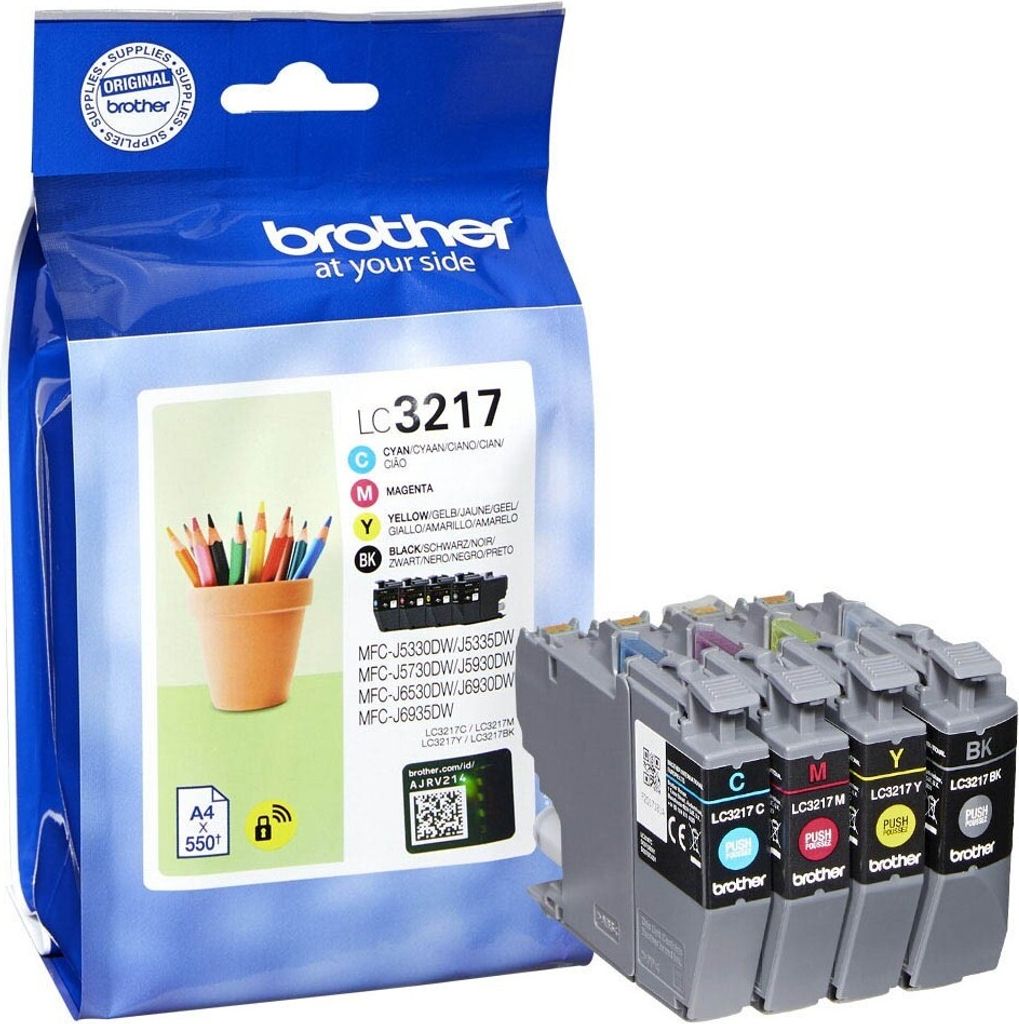 Brother LC3217 Value Pack - 4 balenia - čierna, žltá, Obrázok produktu 