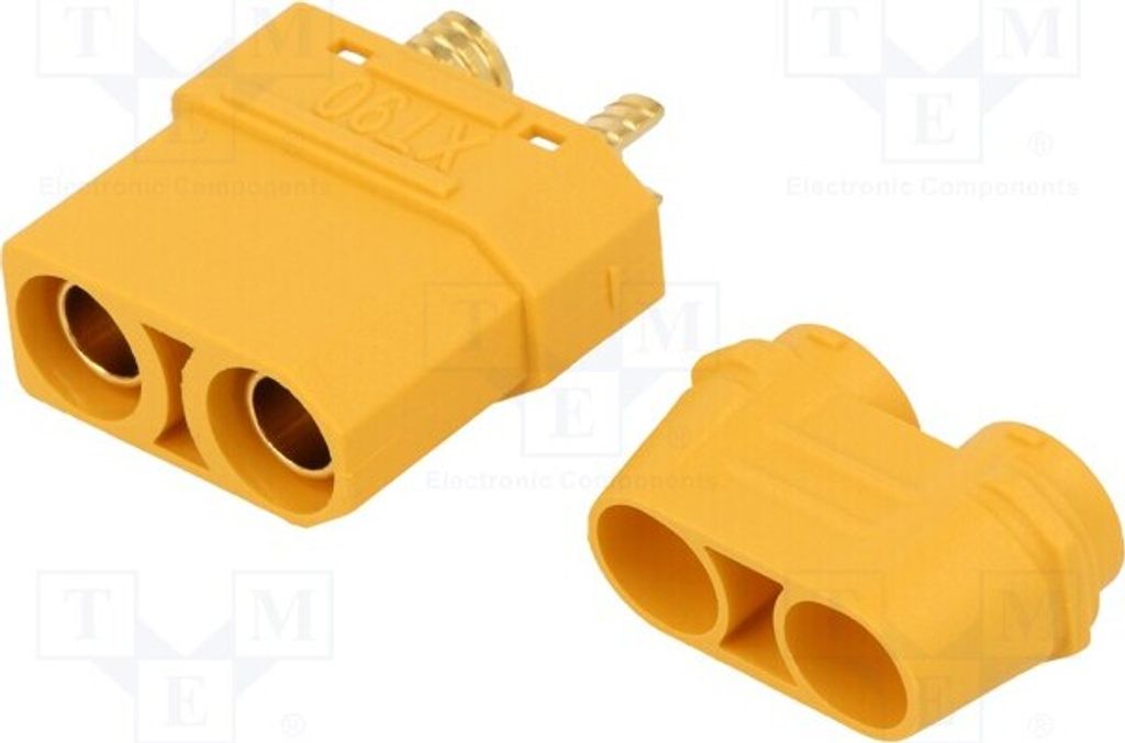 1x Stecker zur DC-Stromversorgung XT90 PIN: 2 weich gelötet XT90H-F DC Steckverbi