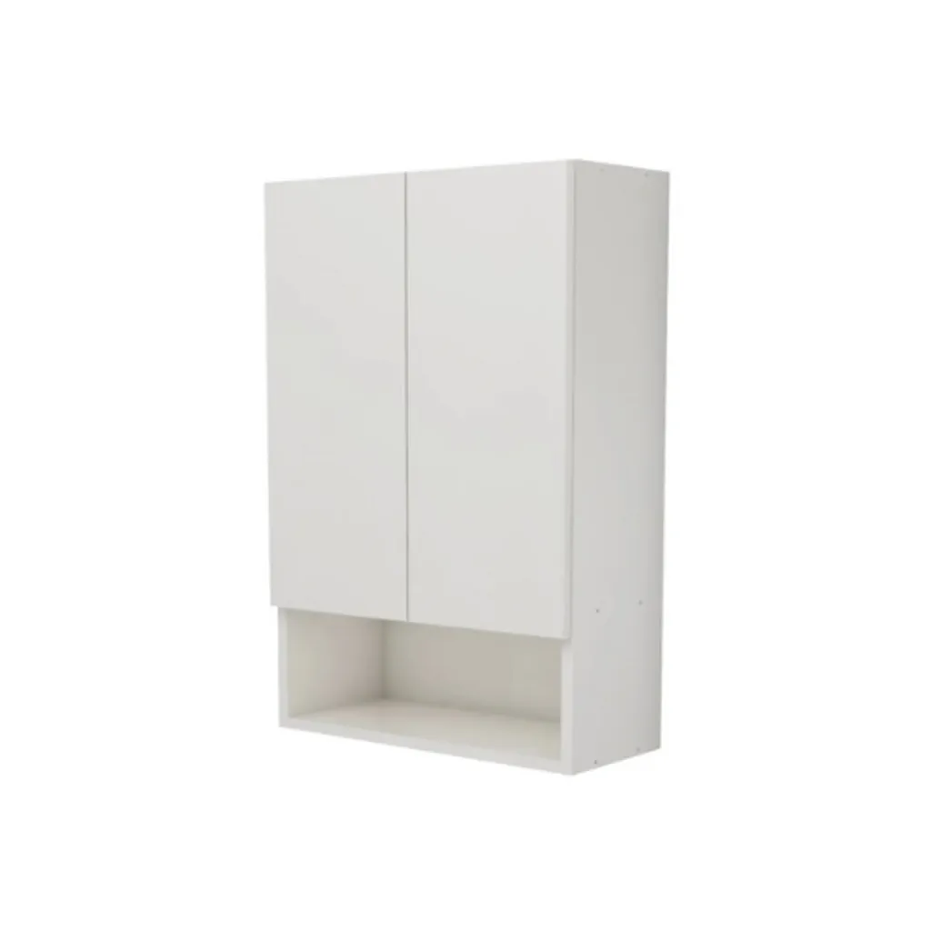 Mobile Bagno Parete haaus Zed Bianco Lucido 48cm - Pensile MDF 2 Ante
