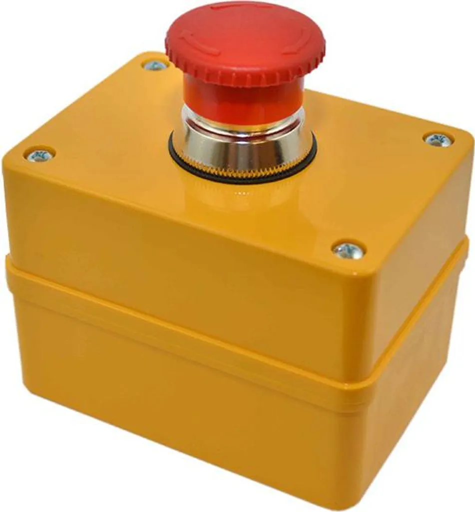 Boîtier de Commande KP1-S3 Jaune Équipé d'un Bouton Poussoir NEF30-DR