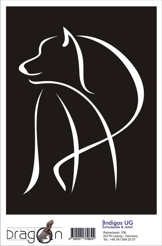 Aufkleber / Autoaufkleber - JDM / Die cut / Auto / OEM - Hund 120x90mm weiß - Heckscheibe / Heckscheibenaufkleber