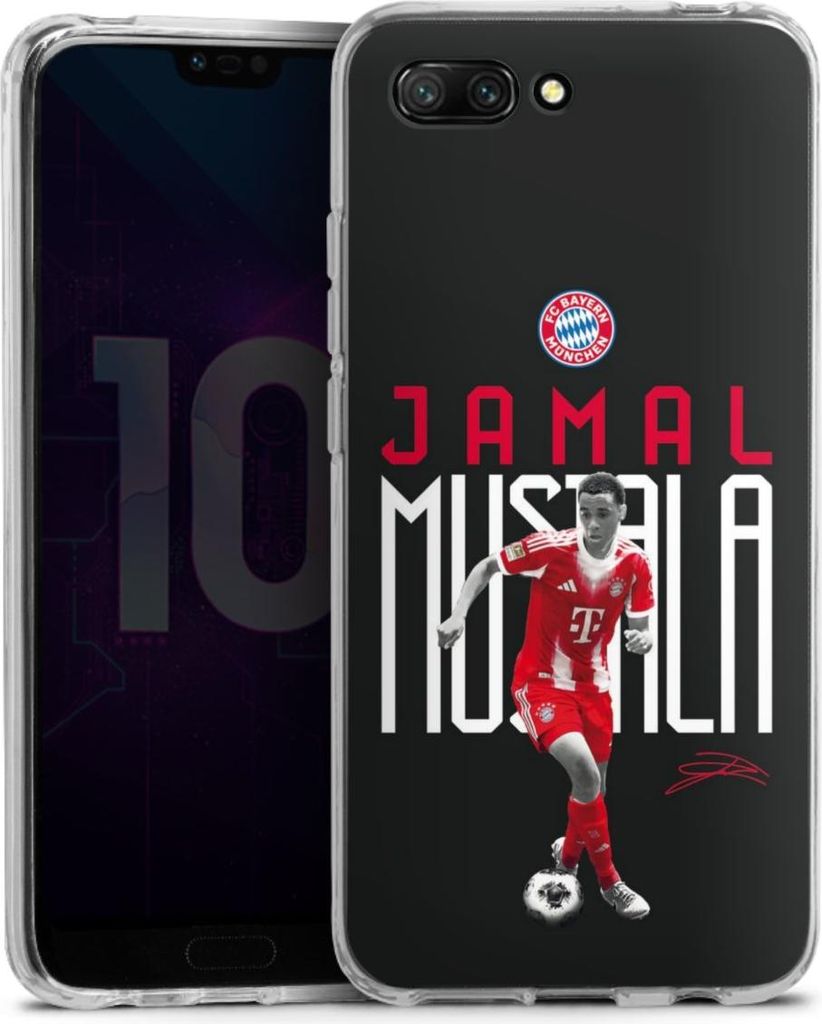 DeinDesign Handyhülle für Huawei Honor 10 Silikon Hülle Case Smartphone Schutzhülle FC Bayern München Offizielles Lizenzprodukt Jamal Musiala