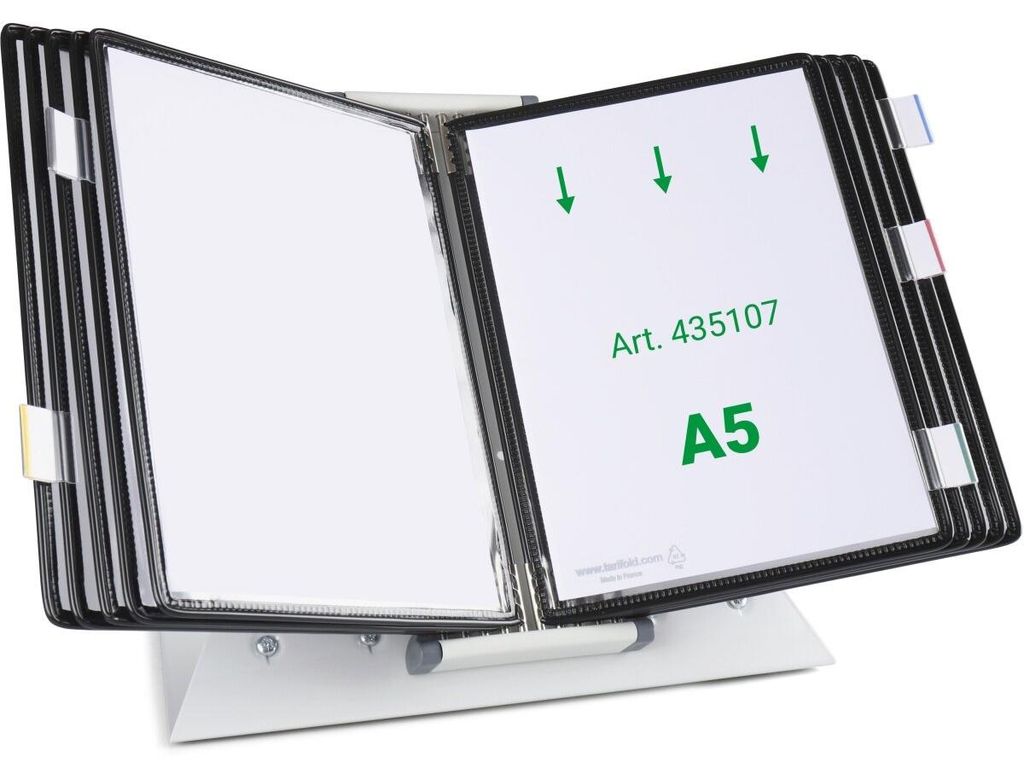 tarifold Sichttafelsystem 435107 DIN A5 schwarz mit 10 St. Produktbild 