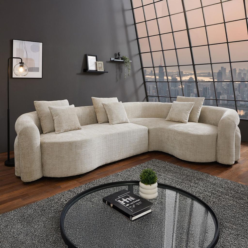 riess-ambiente Retro Wohnlandschaft VOGUE 290cm beige Produktbild 