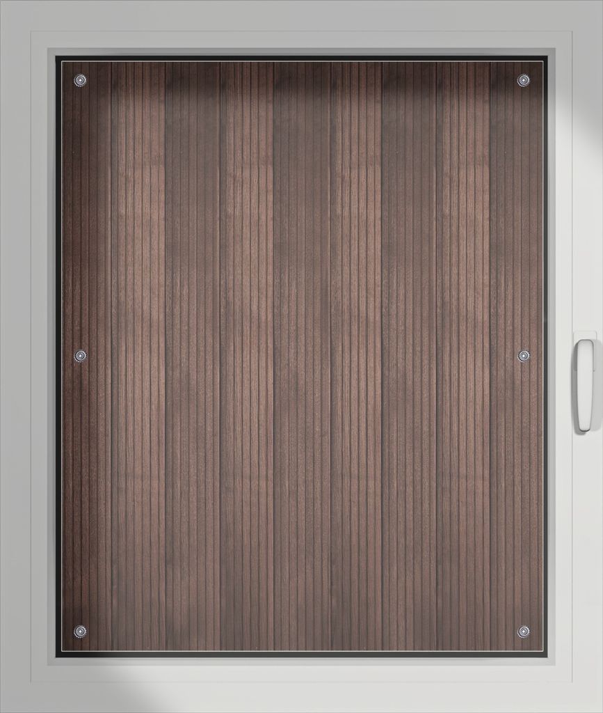 Wallario Lichtschutzbild, Dekorativer Sichtschutz Sonnenschutz 76 x 93 cm mit Motiv: Holzmuster - Oberfläche mit Holzmaserung VII - Verdunklung oh...