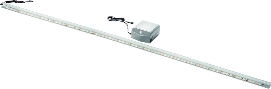 Waschbeckenbeleuchtung mit Bewegungsmelder LED-Beleuchtung einsetzbar - 100 cm Waschbecken aus Glas Batteriebetrieben, daher kein Stromanschluss vo...