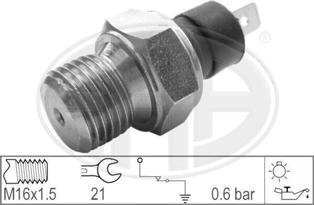 ERA 330010 - OE 1131 14 Öldruckschalter für Berlingo, Saxo, ZX (N2), Xsara, 106 II, 306, 206 (2A/C), 206 SW (2E/K), 206 Van, Partner (5, G)