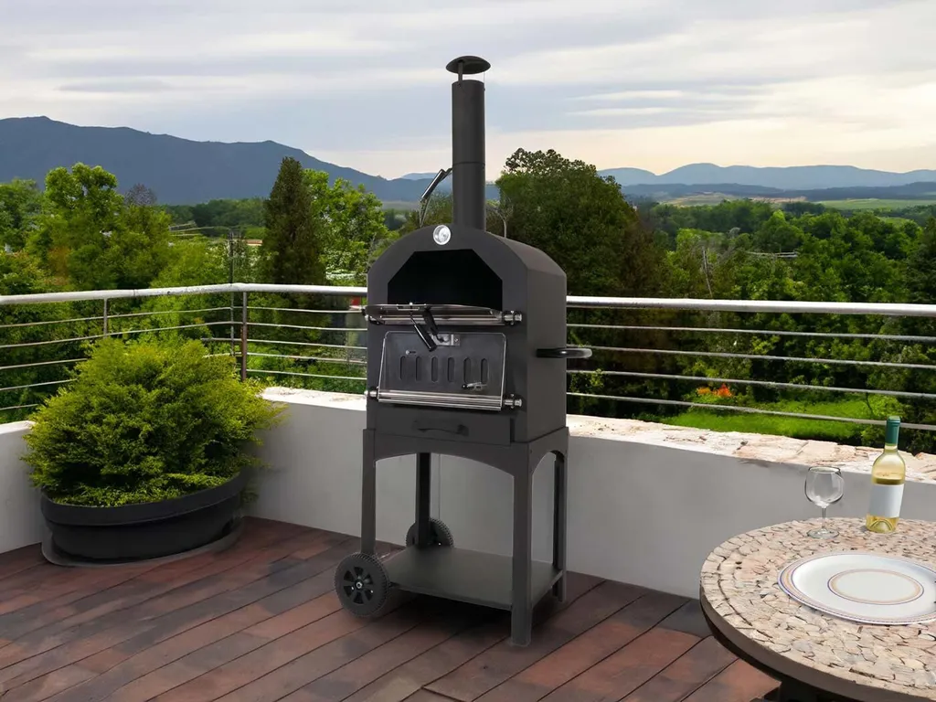 Cuisine d'été complète : barbecue charbon, four à pizza et poêle à bois - 7