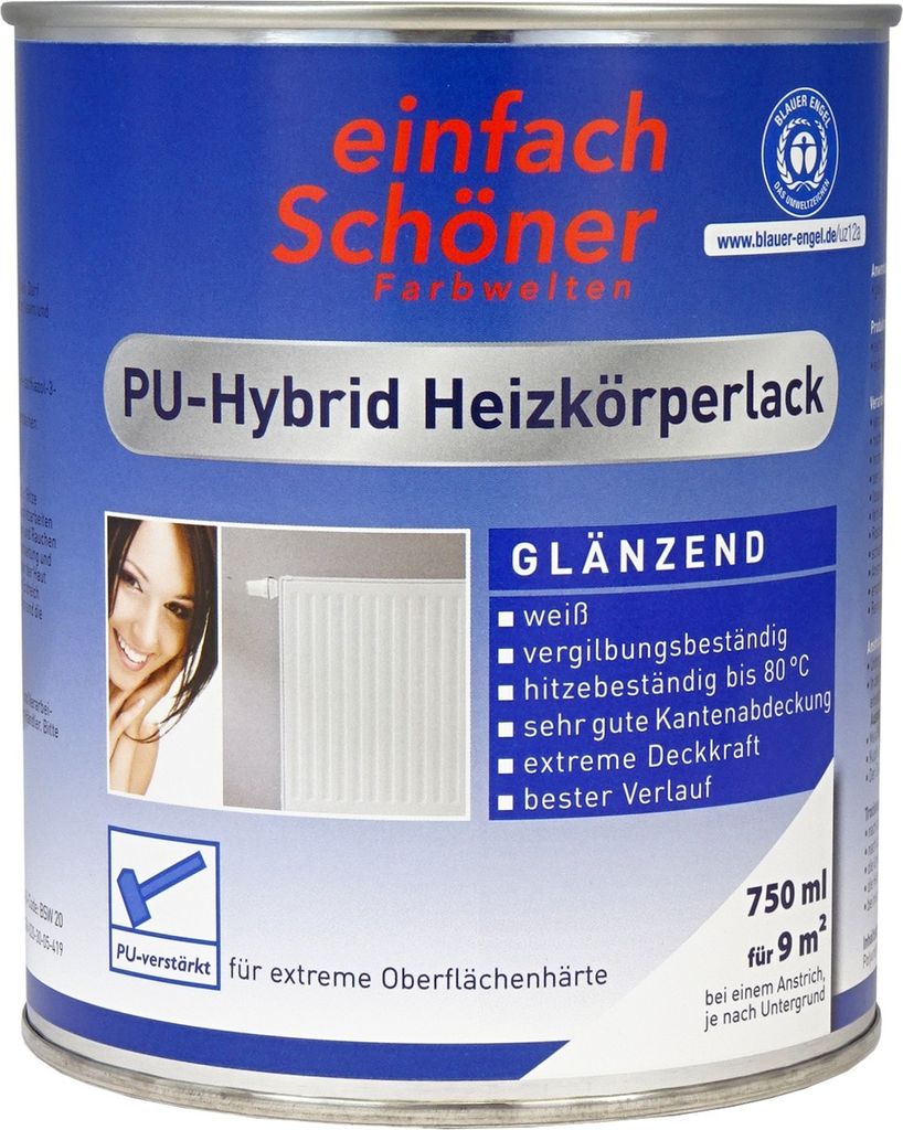 einfach Schöner PolyurethanHybrid Heizkörperlack glänzend, Produktbild 