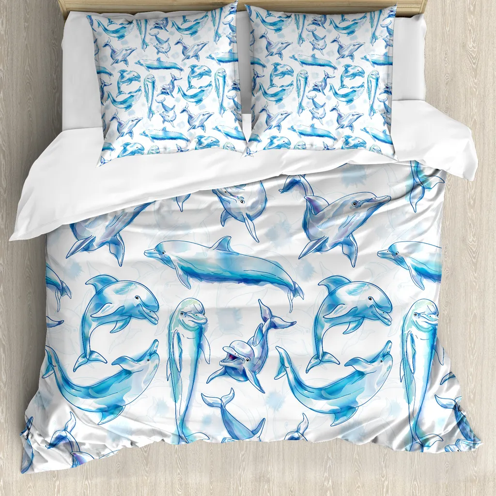Copripiumino Bambini Delfini 200x200 - Antiacaro Lavabile ABAKUHAUS