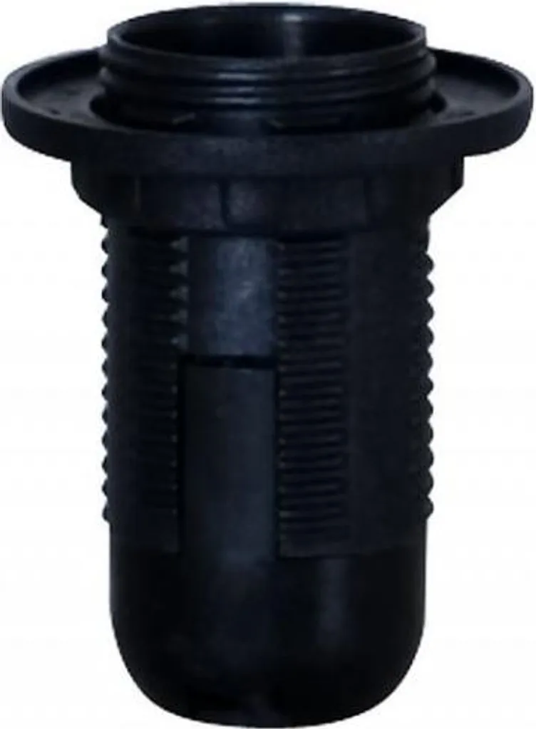 Douille thermoplastique noire E14-1 avec collerette pour luminaire DIY